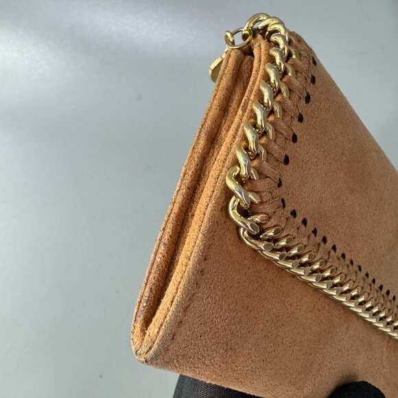 Stella McCartney Falabella Chain-link Detail Brown Leather Long Wallet - Picture 15 of 15